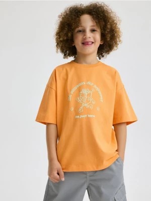 Zdjęcie produktu Reserved - T-shirt oversize - koralowy