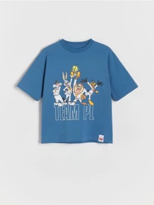 Zdjęcie produktu Reserved - T-shirt oversize Looney Tunes - niebieski