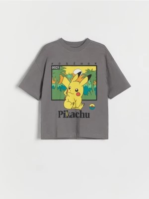 Zdjęcie produktu Reserved - T-shirt oversize Pokémon - ciemnoszary