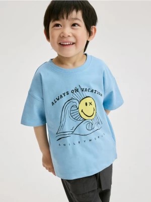 Zdjęcie produktu Reserved - T-shirt oversize SmileyWorld® - niebieski