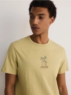 Zdjęcie produktu Reserved - T-shirt regular z haftem - zielony