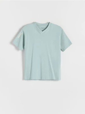 Zdjęcie produktu Reserved - T-shirt z nadrukiem - jasnozielony