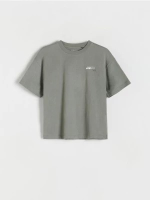 Zdjęcie produktu Reserved - T-shirt z nadrukiem - zielony