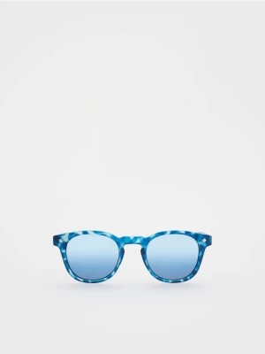 Zdjęcie produktu Reserved - Wzorzyste okulary przeciwsłoneczne - niebieski
