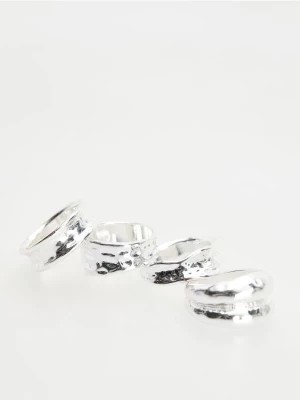 Zdjęcie produktu Reserved - Zestaw posrebrzanych pierścionków - srebrny