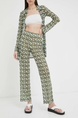 Zdjęcie produktu Résumé spodnie damskie kolor zielony proste high waist Resume