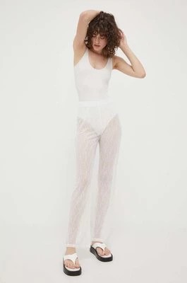 Zdjęcie produktu Résumé spodnie Rayanna damskie kolor biały proste high waist Resume