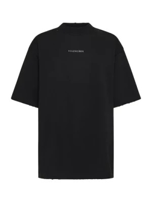 Zdjęcie produktu Rhinestone Logo Crew Neck T-shirt Balenciaga