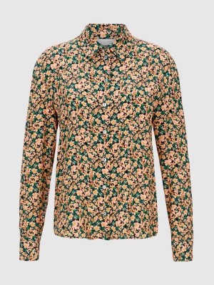 Zdjęcie produktu Rich & Royal Bluzka - Regular fit - w kolorze zielono-pomarańczowym rozmiar: 36