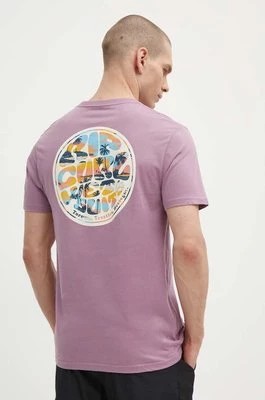 Zdjęcie produktu Rip Curl t-shirt bawełniany męski kolor fioletowy z nadrukiem