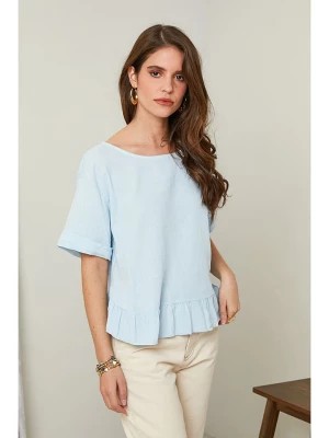 Zdjęcie produktu Rodier Lin Lniana bluzka w kolorze błękitnym rozmiar: L/XL
