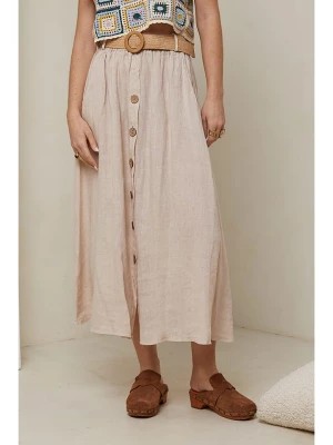 Zdjęcie produktu Rodier Lin Lniana spódnica w kolorze beżowym rozmiar: L/XL