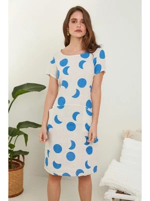 Zdjęcie produktu Rodier Lin Lniana sukienka w kolorze beżowo-niebieskim rozmiar: XL/XXL