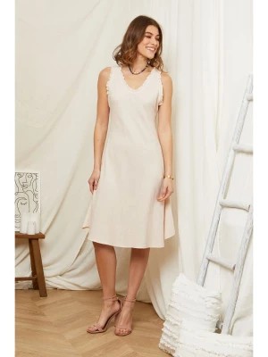 Zdjęcie produktu Rodier Lin Lniana sukienka w kolorze beżowym rozmiar: L/XL