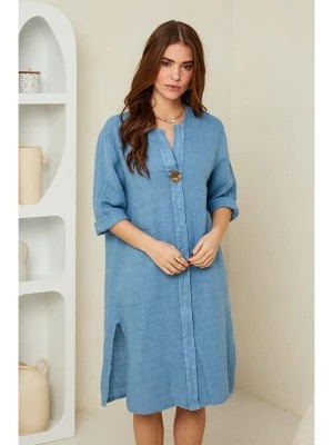Zdjęcie produktu Rodier Lin Lniana sukienka w kolorze błękitnym rozmiar: M/L