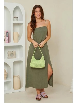 Zdjęcie produktu Rodier Lin Lniana sukienka w kolorze khaki rozmiar: L/XL