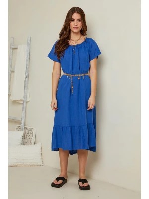 Zdjęcie produktu Rodier Lin Lniana sukienka w kolorze niebieskim rozmiar: S/M