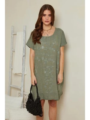 Zdjęcie produktu Rodier Lin Lniana sukienka w kolorze oliwkowym rozmiar: XL/XXL