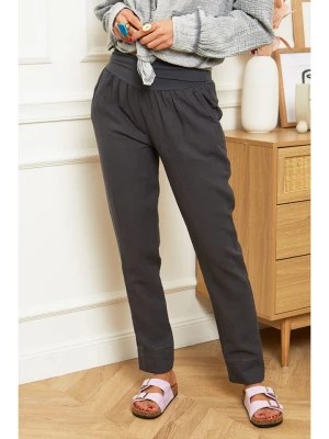 Zdjęcie produktu Rodier Lin Lniane spodnie "Provence" w kolorze antracytowym rozmiar: XL/XXL
