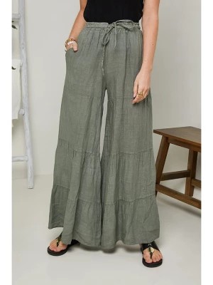 Zdjęcie produktu Rodier Lin Lniane spodnie w kolorze oliwkowym rozmiar: XL/XXL