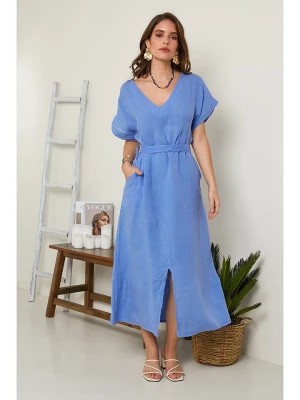 Zdjęcie produktu Rodier Lin Sukienka w kolorze niebieskim rozmiar: L/XL