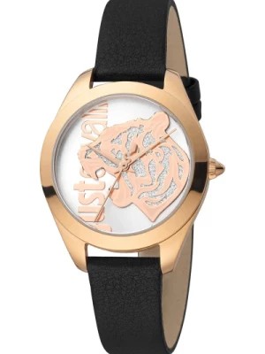 Zdjęcie produktu Rose Gold Quartz Watch with Leather Band Just Cavalli