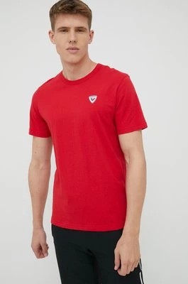 Zdjęcie produktu Rossignol t-shirt bawełniany kolor czerwony z aplikacją RLKMY02