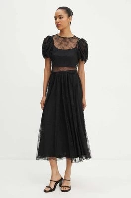 Zdjęcie produktu Rotate spódnica Lace Long Midi Skirt kolor czarny maxi rozkloszowana 112728100