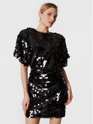 Zdjęcie produktu ROTATE Sukienka koktajlowa Big Sequins RT2246 Czarny Slim Fit