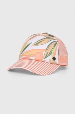 Zdjęcie produktu Roxy czapka z daszkiem kolor pomarańczowy wzorzysta
