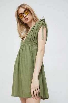 Zdjęcie produktu Roxy sukienka kolor zielony mini rozkloszowana