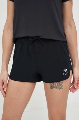Zdjęcie produktu Roxy szorty damskie kolor czarny gładkie medium waist ERJBS03165