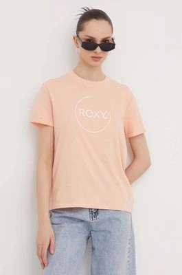 Zdjęcie produktu Roxy t-shirt bawełniany damski kolor pomarańczowy ERJZT05698