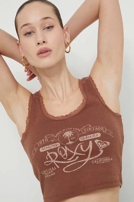Zdjęcie produktu Roxy top damski kolor brązowy ARJZT07827