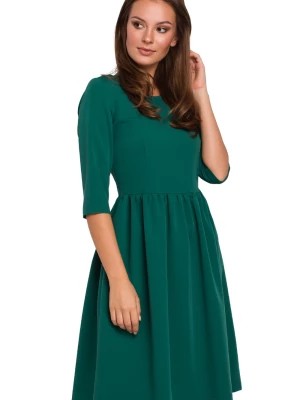 Zdjęcie produktu Rozkloszowana sukienka midi klasyczny fason Sukienki.shop