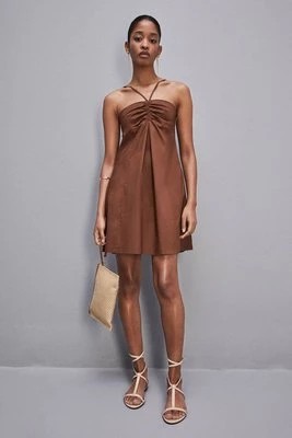 Zdjęcie produktu Rozkloszowana sukienka mini z odkrytymi ramionami PATRIZIA PEPE