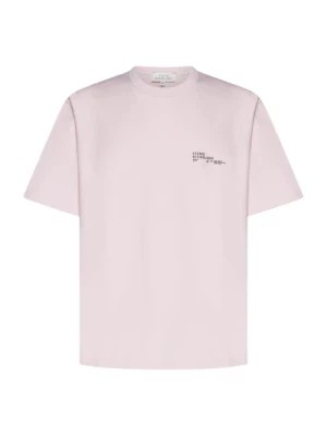 Zdjęcie produktu Różowa Bawełniana Koszulka z Nadrukiem Logo Studio Nicholson