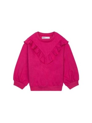 Zdjęcie produktu Różowa bluza dziewczęca z falbanką Minoti
