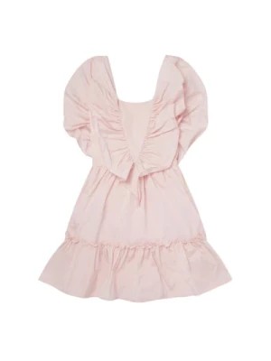 Zdjęcie produktu Różowa Falbaniasta Sukienka z Tafty dla Dzieci Stella McCartney