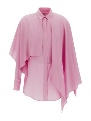 Zdjęcie produktu Różowa jedwabna bluzka Quira