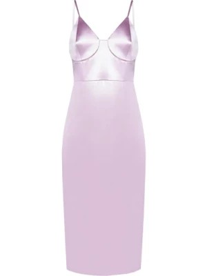 Zdjęcie produktu Różowa Jedwabna Sukienka Midi dla Kobiet Gucci