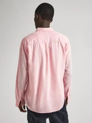 Zdjęcie produktu Różowa Koszula lniana Długi Rękaw Pepe Jeans