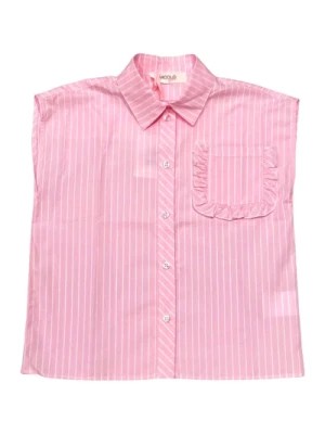 Zdjęcie produktu Różowa Koszula w Paski bez Rękawów dla Dzieci ViCOLO