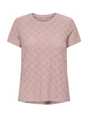 Zdjęcie produktu Różowa koszulka z krótkim rękawem Jacqueline de Yong
