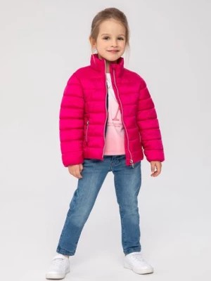 Zdjęcie produktu Różowa kurtka przejściowa pikowana ze stójką dziewczęca Minoti