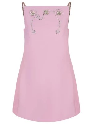 Zdjęcie produktu Różowa Kwiatowa Sukienka Mini Paco Rabanne