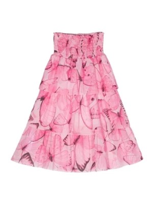 Zdjęcie produktu Różowa spódnica z kwiatowym wzorem dla dziewczynek Blumarine
