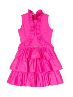 Zdjęcie produktu Różowa Sukienka Dziewczęca z Falbankami Blumarine