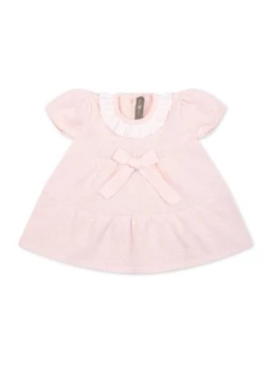 Zdjęcie produktu Różowa Sukienka z Bawełny z Kokardą Little Bear