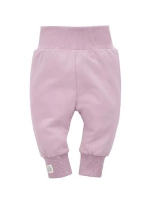 Zdjęcie produktu Różowe gładkie spodnie dziewczęce Pinokio